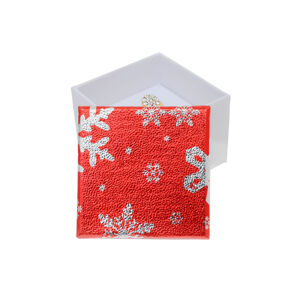 JKBOX Vianočná krabička Snehové vločky na prsteň alebo náušnice