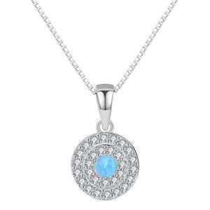 Linda's Jewelry Strieborný náhrdelník Opálová Romance Ag 925/1000 INH155