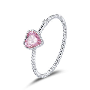 Linda's Jewelry Strieborný prsteň Pink Love Ag 925/1000 IPR115 Veľkosť: 60