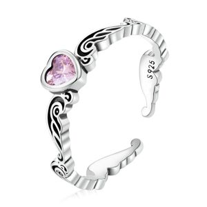 Linda's Jewelry Nastaviteľný strieborný prsteň Angel Love Ag 925/1000 IPR120 Veľkosť: Univerzálna