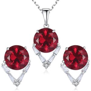 Linda's Jewelry Zvýhodnená sada šperkov Red & Crystal Ag 925/1000 IS095