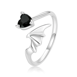Linda's Jewelry Strieborný prsteň Black Devil Ag 925/1000 IPR135-UNI Veľkosť: Univerzálna