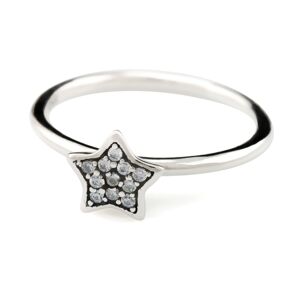 Linda's Jewelry Strieborný prsteň Shiny Star Ag 925/1000 IPR008-8 Veľkosť: 56