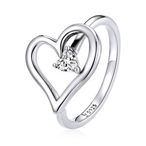 Linda's Jewelry Strieborný prsteň Srdce z lásky 925/1000 IPR084-56 Veľkosť: 56
