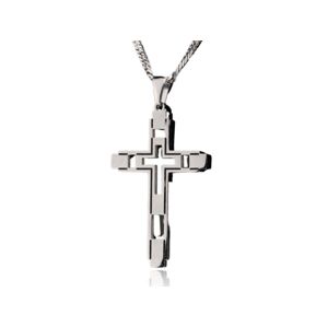 Linda's Jewelry Náhrdelník kríž Futura chirurgická oceľ INH065-75 Dĺžka: 50 cm
