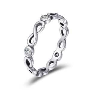 Linda's Jewelry Strieborný prsteň Simple Nekonečno Ag 925/1000 IPR043-8-5 Veľkosť: 55