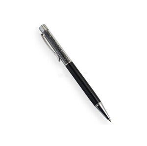 Čierna luxusné pero so zirkónmi ID005