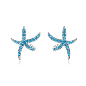 Linda's Jewelry Strieborné napichovacie náušnice Morská Starfish Ag 925/1000 IN266