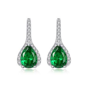 Linda's Jewelry Strieborné náušnice Rýdzi Zelená Ag 925/1000 IN285