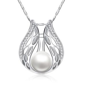 Linda's Jewelry Náhrdelník bižutéria s perlou a zirkónmi INH002